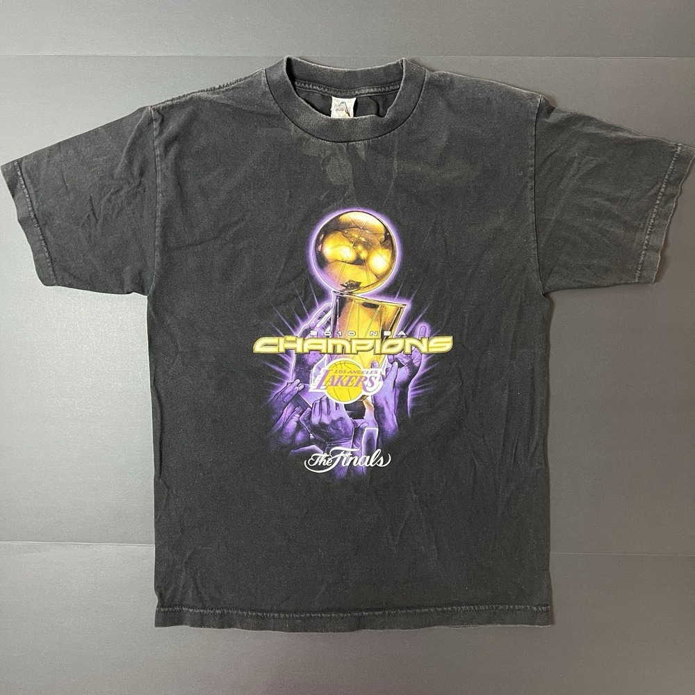 Los Angeles Lakers 2010 NBA Champions Kobe Double Sided Tshirt Men's M Sports